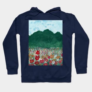 watercolor landscape Hoodie